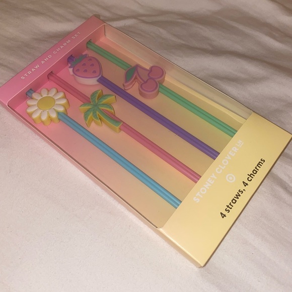 Stoney Clover Lane x Target Straw & Charm Set of 4 - Picture 1 of 5